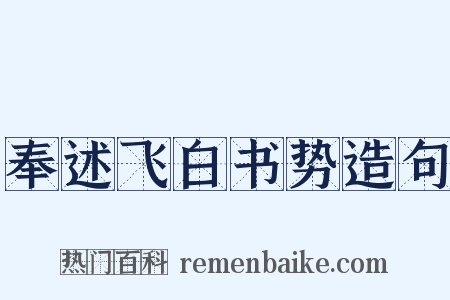 奉述飞白书势造句是什么意思的图片